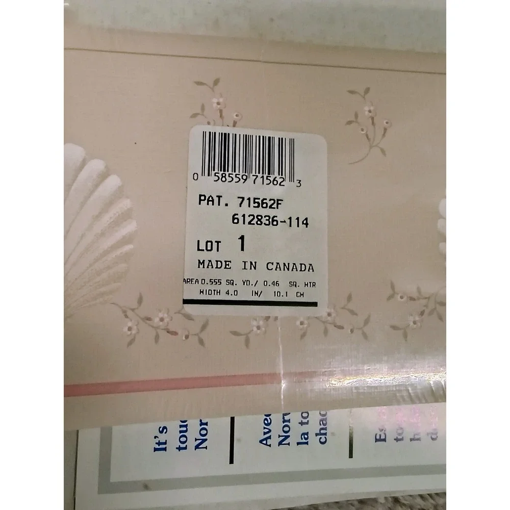 3‎ Rolls Signature Shell Wallpaper Border Pink Floral Coastal Cottagecore 71562F